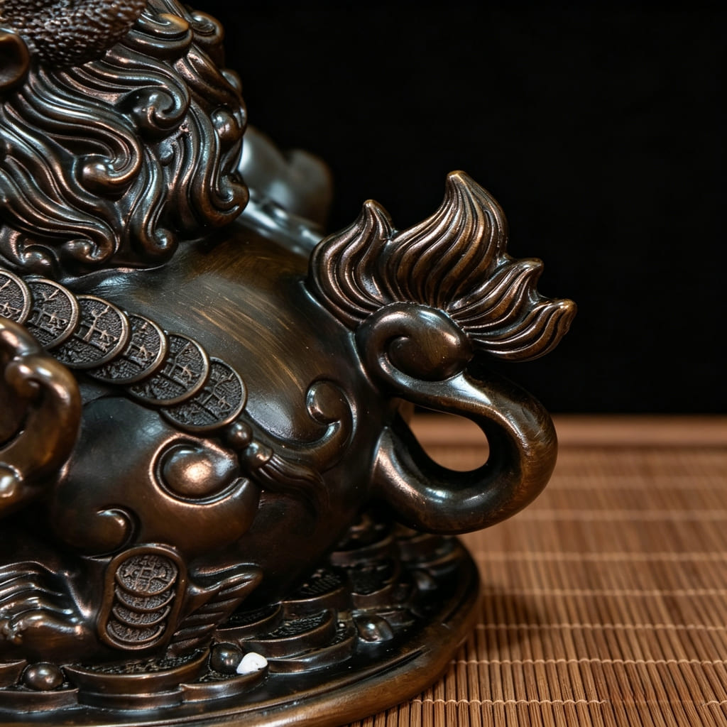 Rotating Pixiu Feng Shui Statue for Wealth & Prosperity Decor