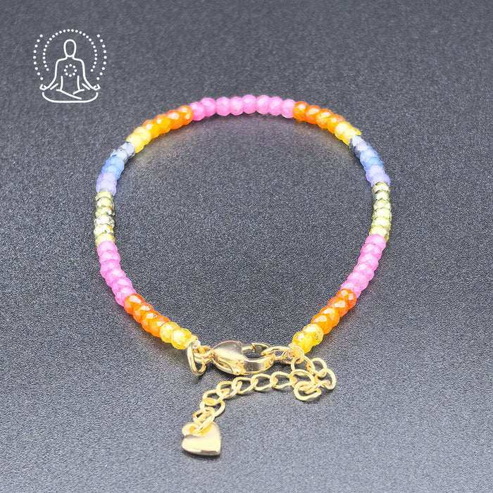 Rainbow Zircon Bracelet - Extreme Elegance — on wrist