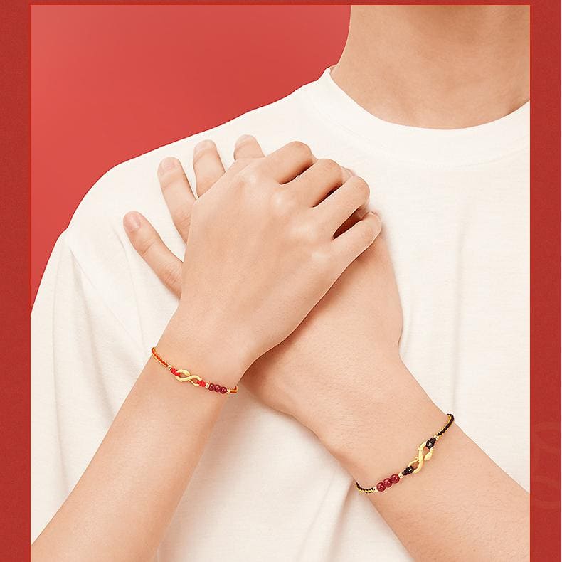 Twin Serpent Harmony Red String Bracelet