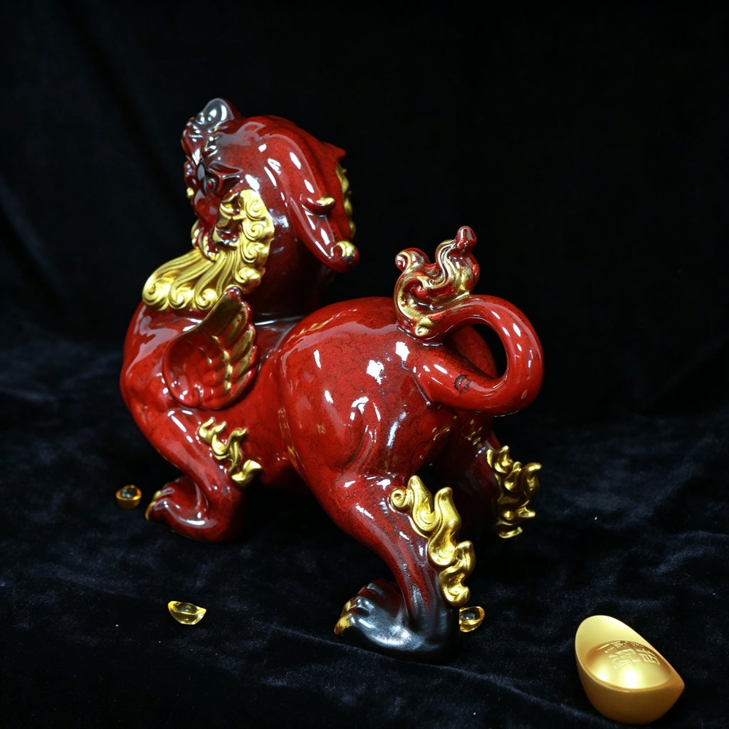 Guardião da Riqueza Cerâmica Jingdezhen Pixiu