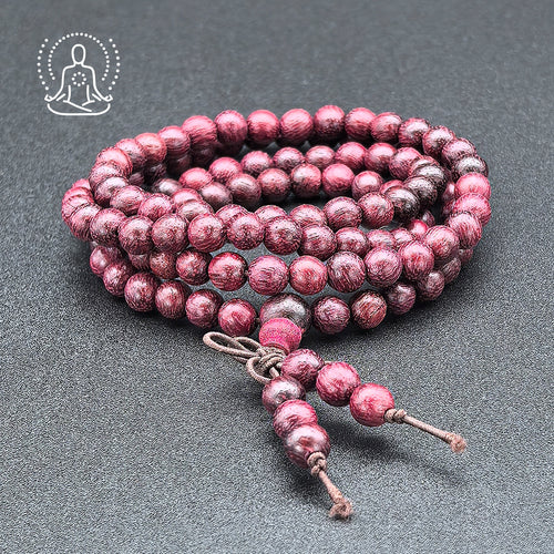 Violet Wood Prayer Beads - Meditation — view 1