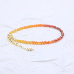 Gradient Garnet Bracelet - Power & Wisdom - Karmabless