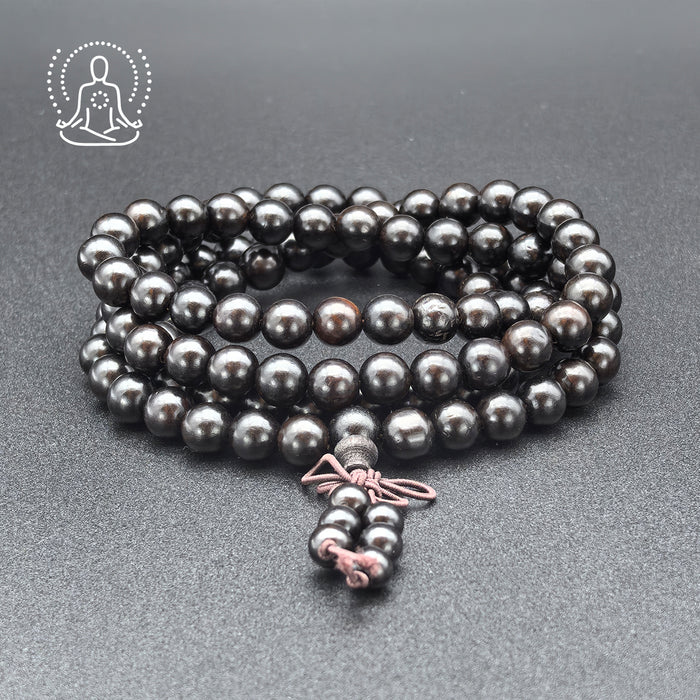 Ebony Long Prayer Beads - Energy Balance — material detail