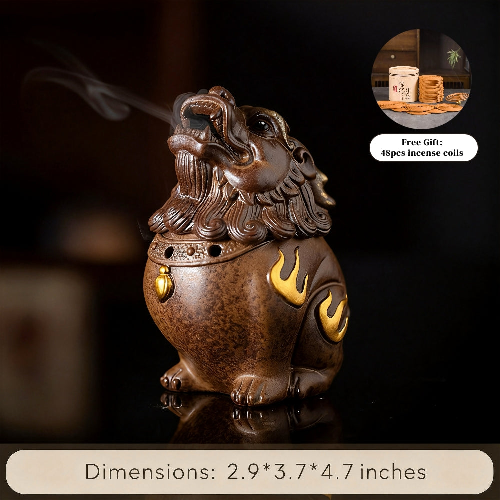 Auspicious Mythical Creature Incense Burners