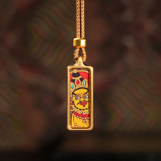 Hand-Painted Miniature Thangka Amulet