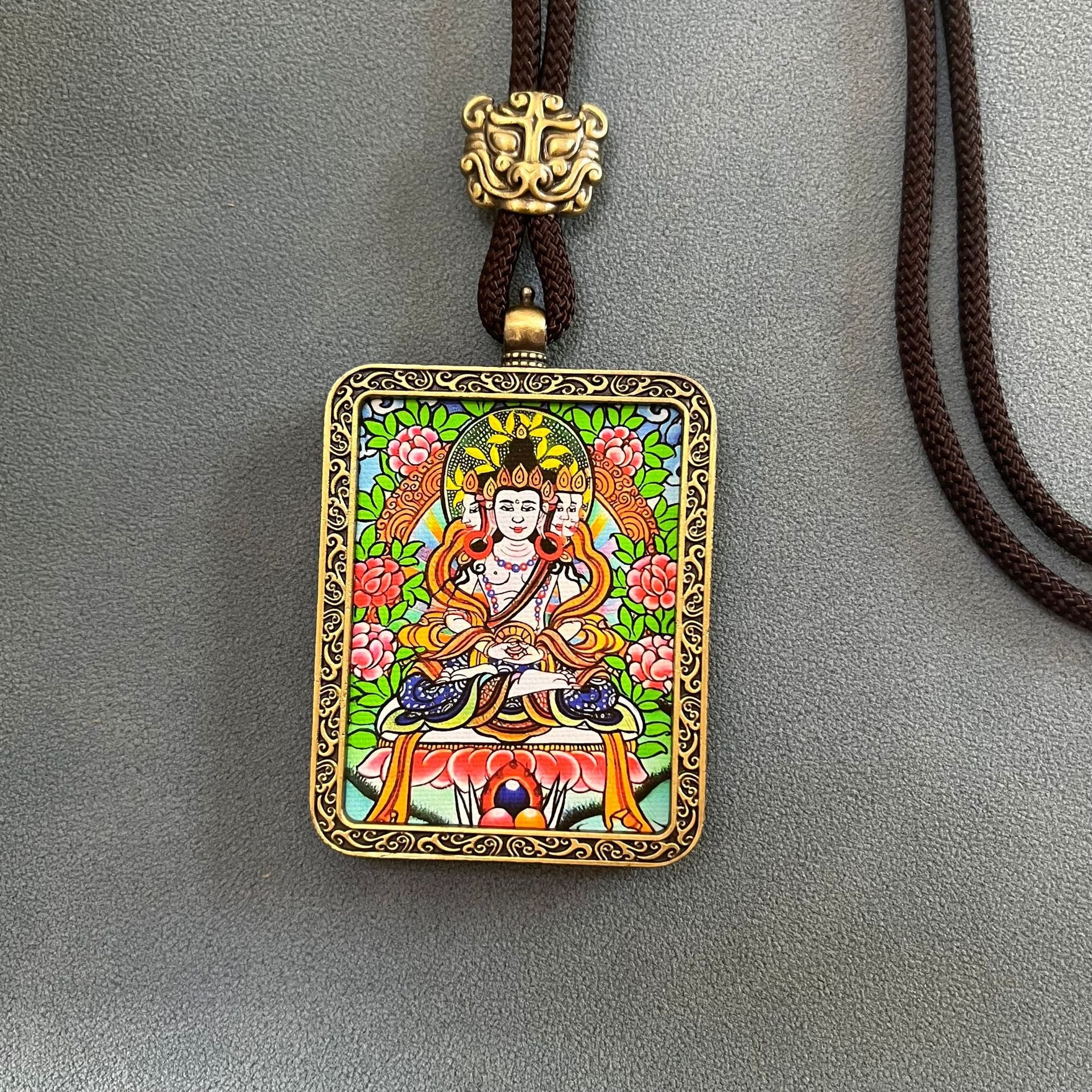 Zodiac Guardian Bodhisattva Thangka Pendant