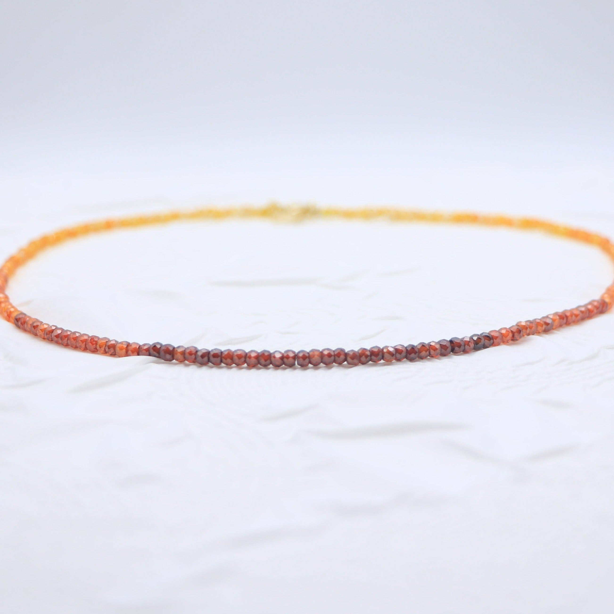 Gradient Garnet Necklace - Power & Wisdom - Karmabless