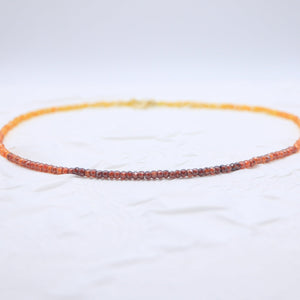 Gradient Garnet Necklace - Power & Wisdom - Karmabless