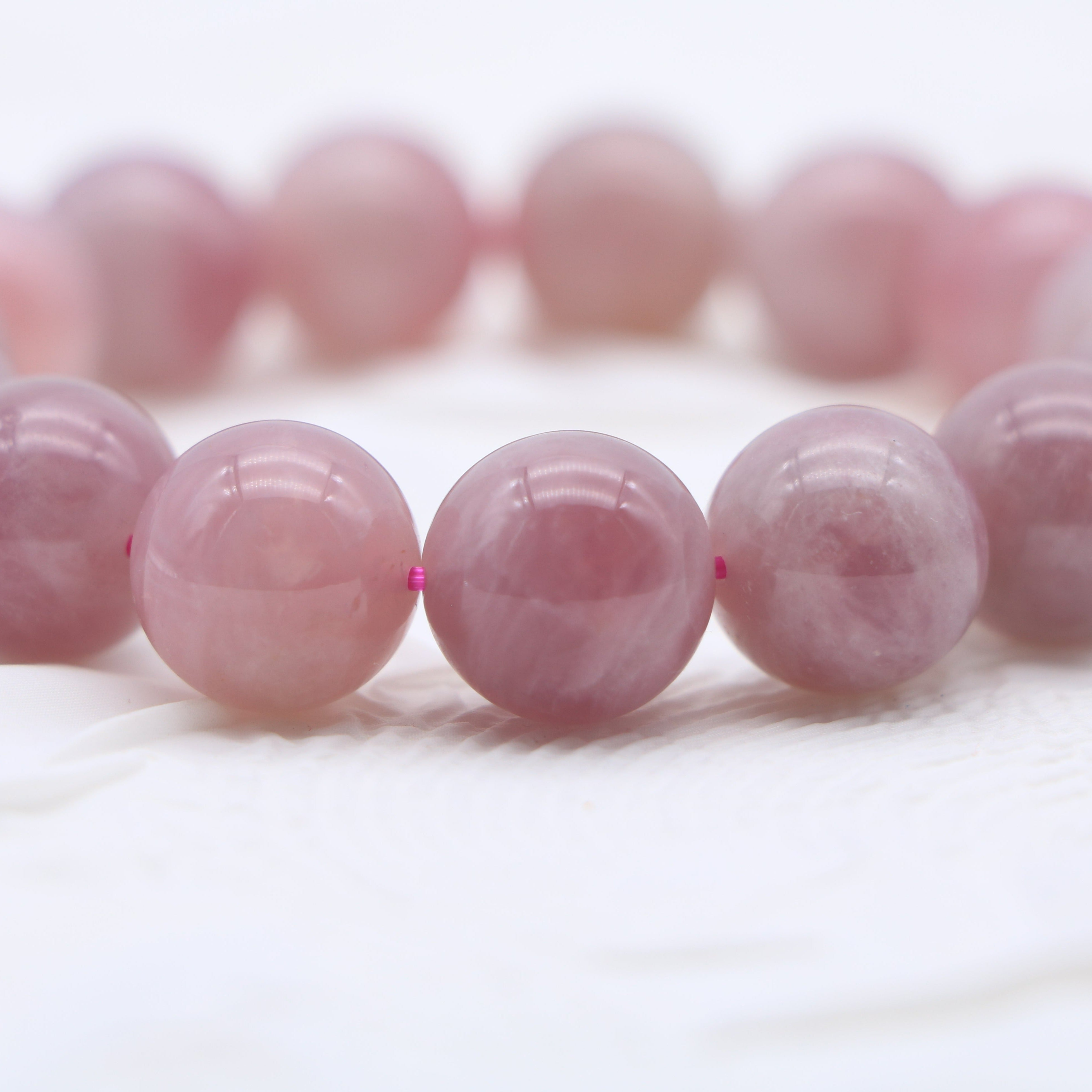 Natural Purple Madagascar Rose Quartz Bracelet - Heal Love - Karmabless