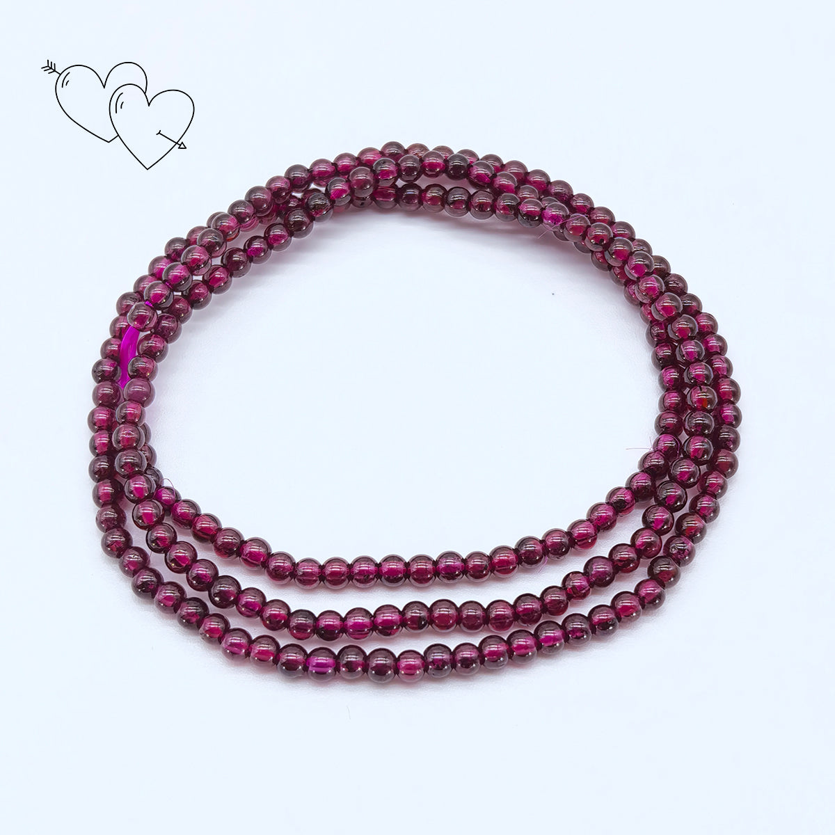 Red Garnet Long Prayer Beads - Wonderful Love