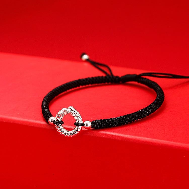 Dragon-Phoenix Sacred Union Red String Bracelet