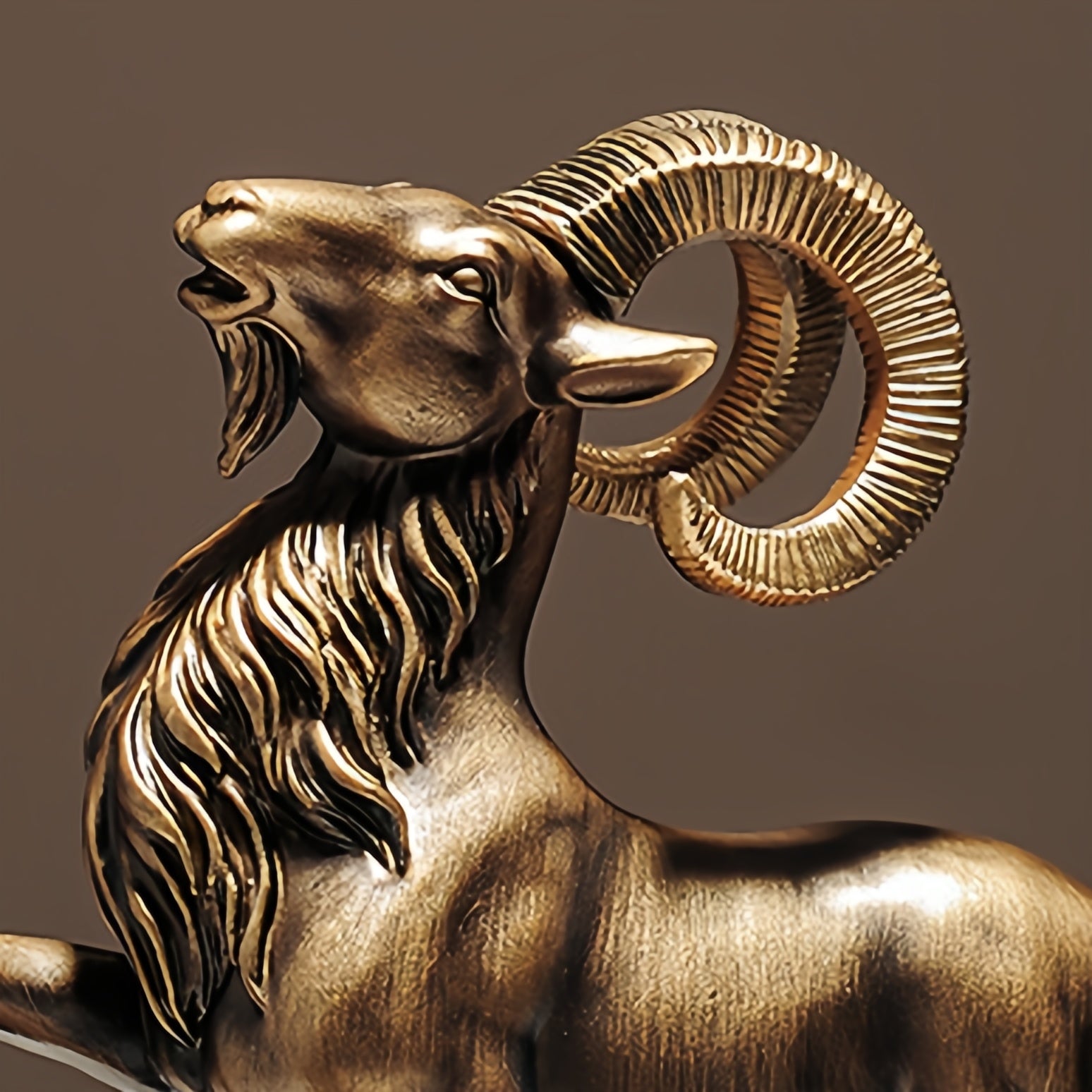 Chinese-Style Leading Sheep Resin Pen Holder & Desk Ornament for Career Success