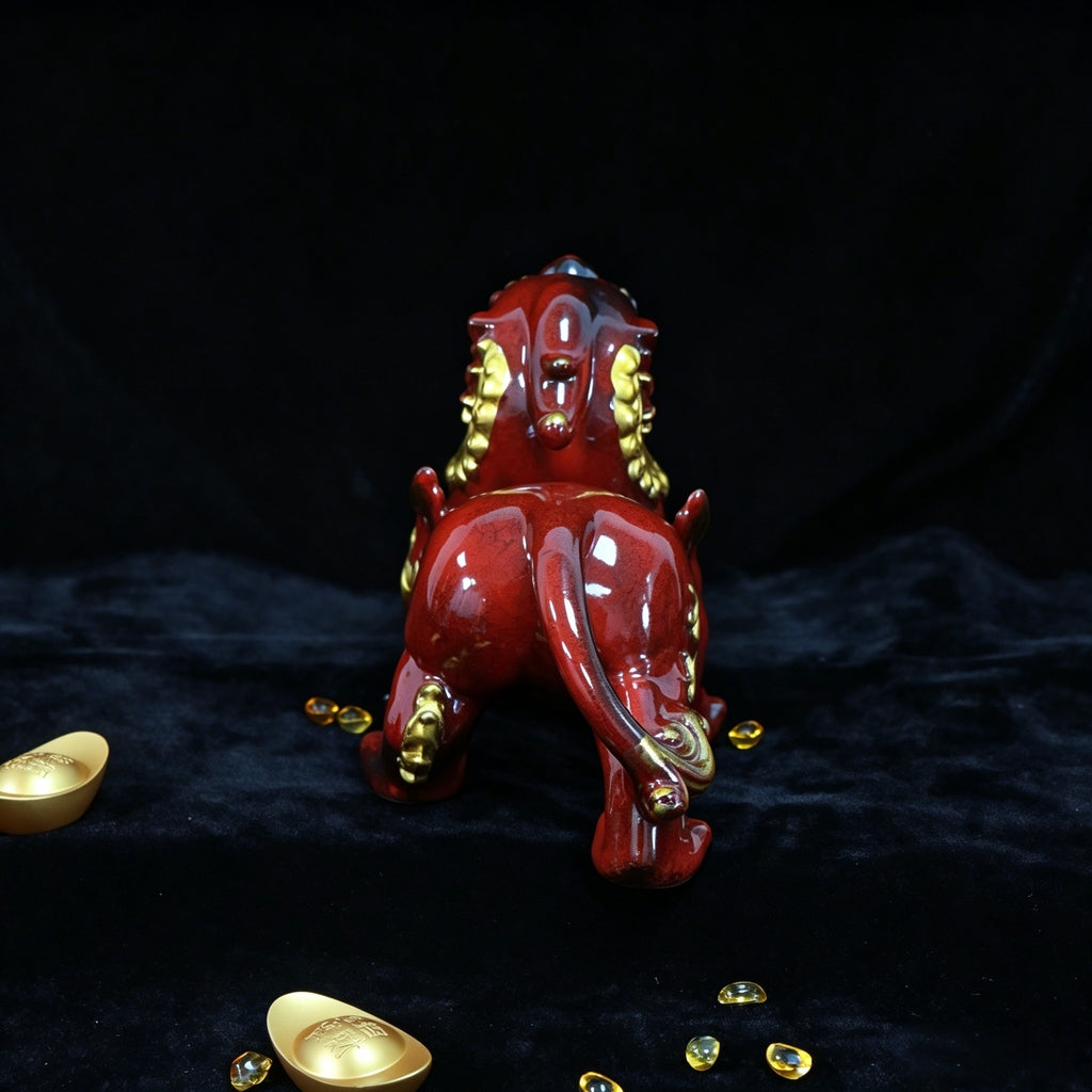 Guardião da Riqueza Cerâmica Jingdezhen Pixiu