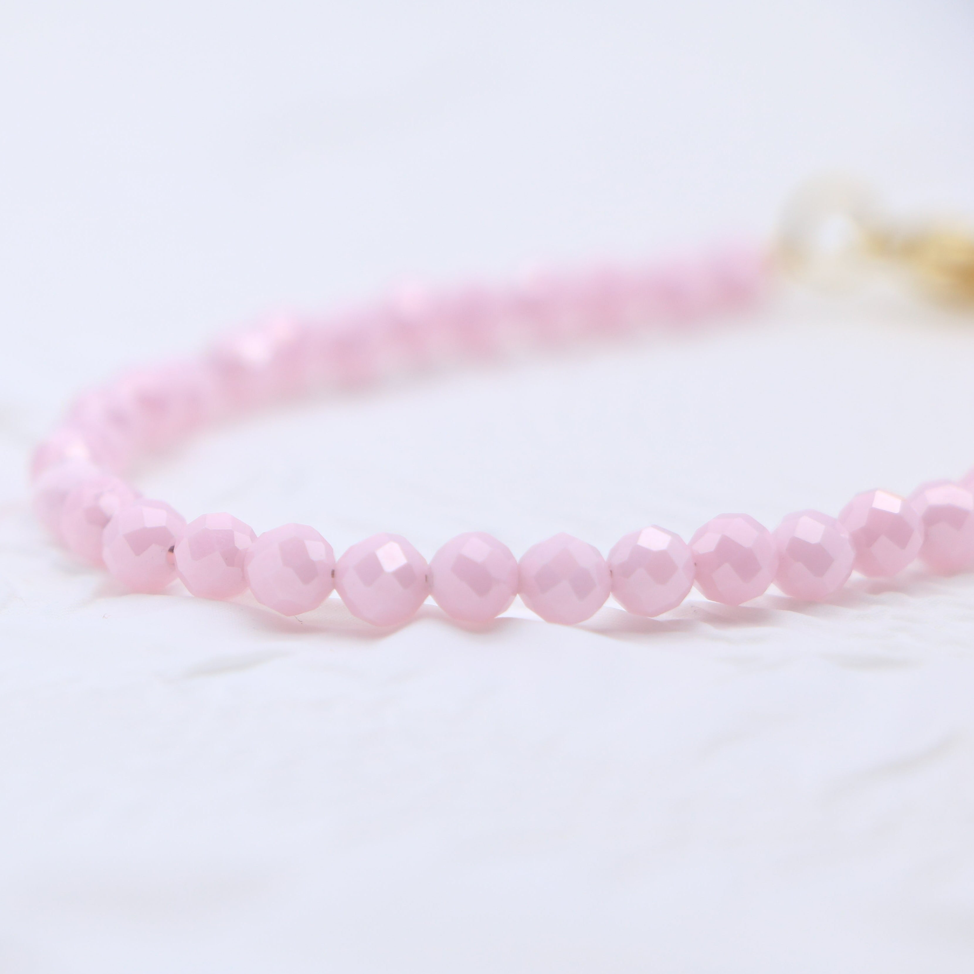 Pink Opaque Zircon Bracelet - Wisdom - Karmabless