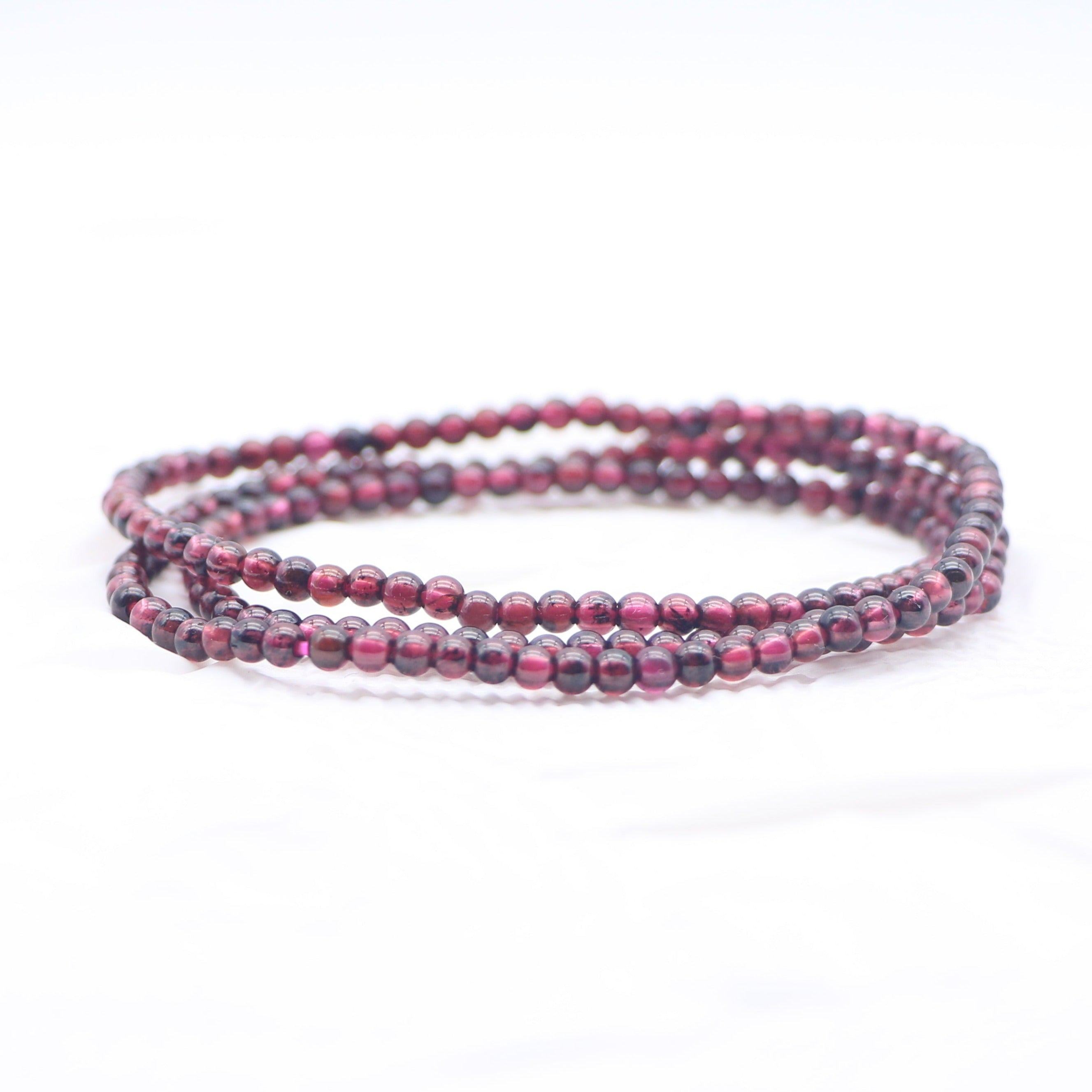 Red Garnet Long Prayer Beads - Wonderful Love - Karmabless