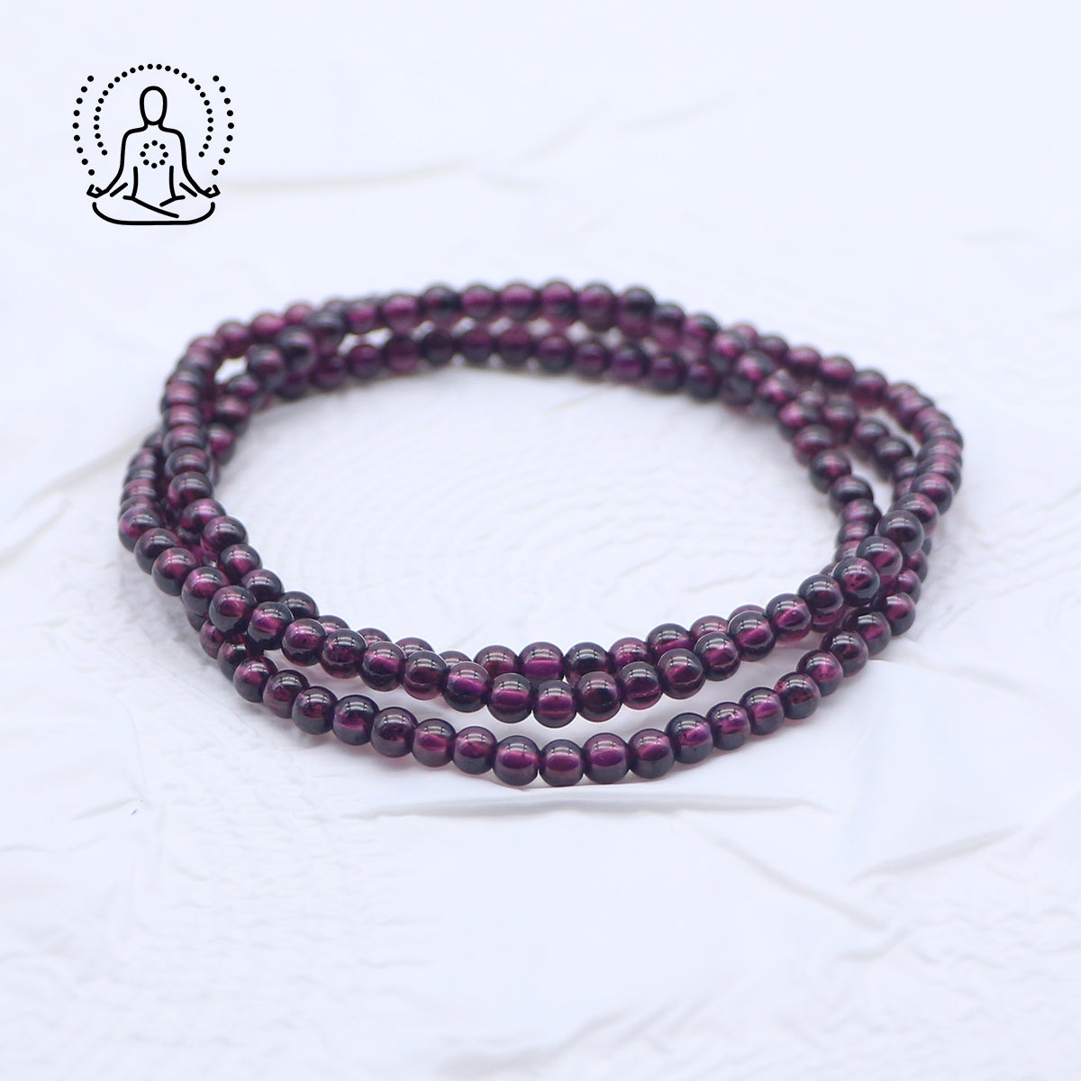 Purple Garnet Long Prayer Beads - Blessed Tranquility