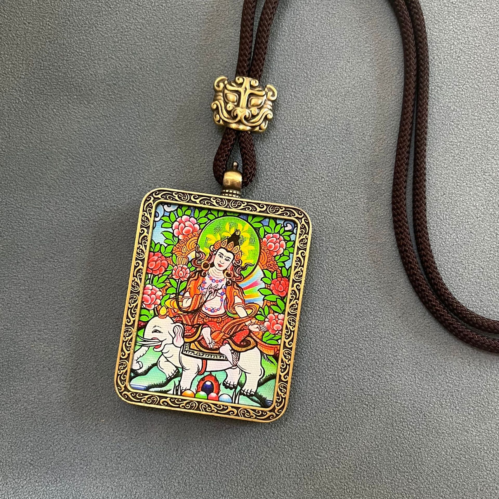 Zodiac Guardian Bodhisattva Thangka Pendant