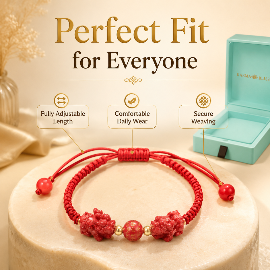 Career, Wealth & Luck Red String Bracelet Trio
