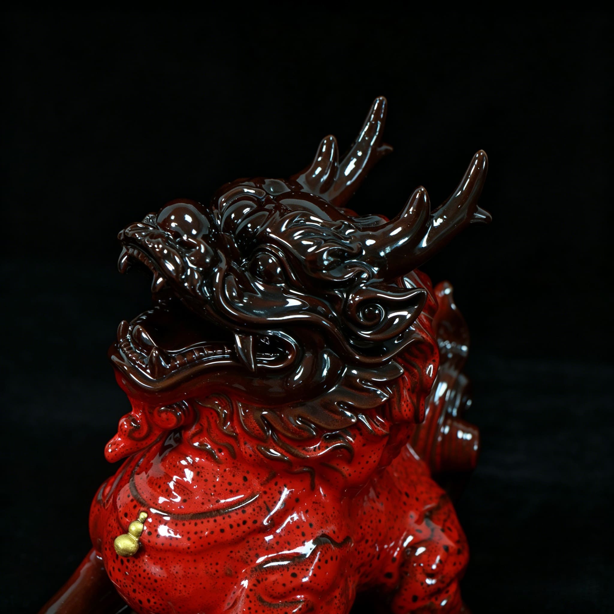 Large Ceramic Qilin Pair Statues for Feng Shui Home Decor