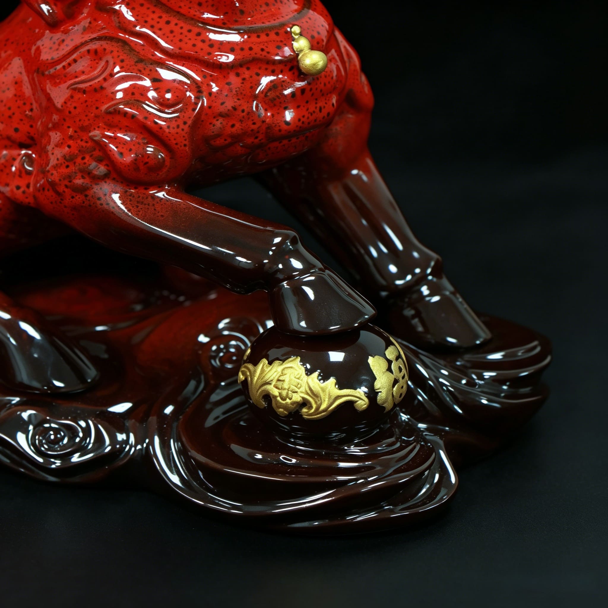 Large Ceramic Qilin Pair Statues for Feng Shui Home Decor