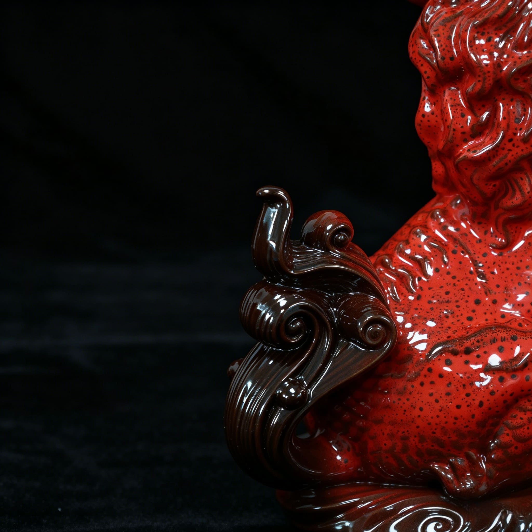 Large Ceramic Qilin Pair Statues for Feng Shui Home Decor