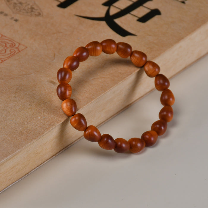 Water Drop Bead Cliff Cypress Bracelet — material detail
