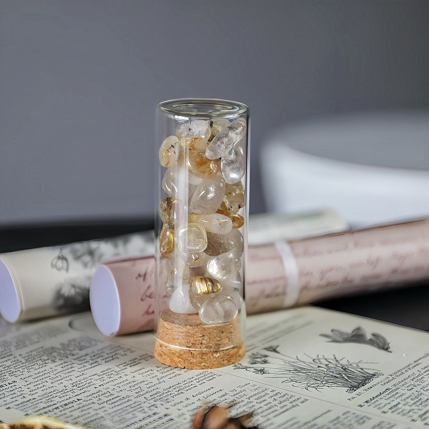 Rutilated Quartz Wishing Vial