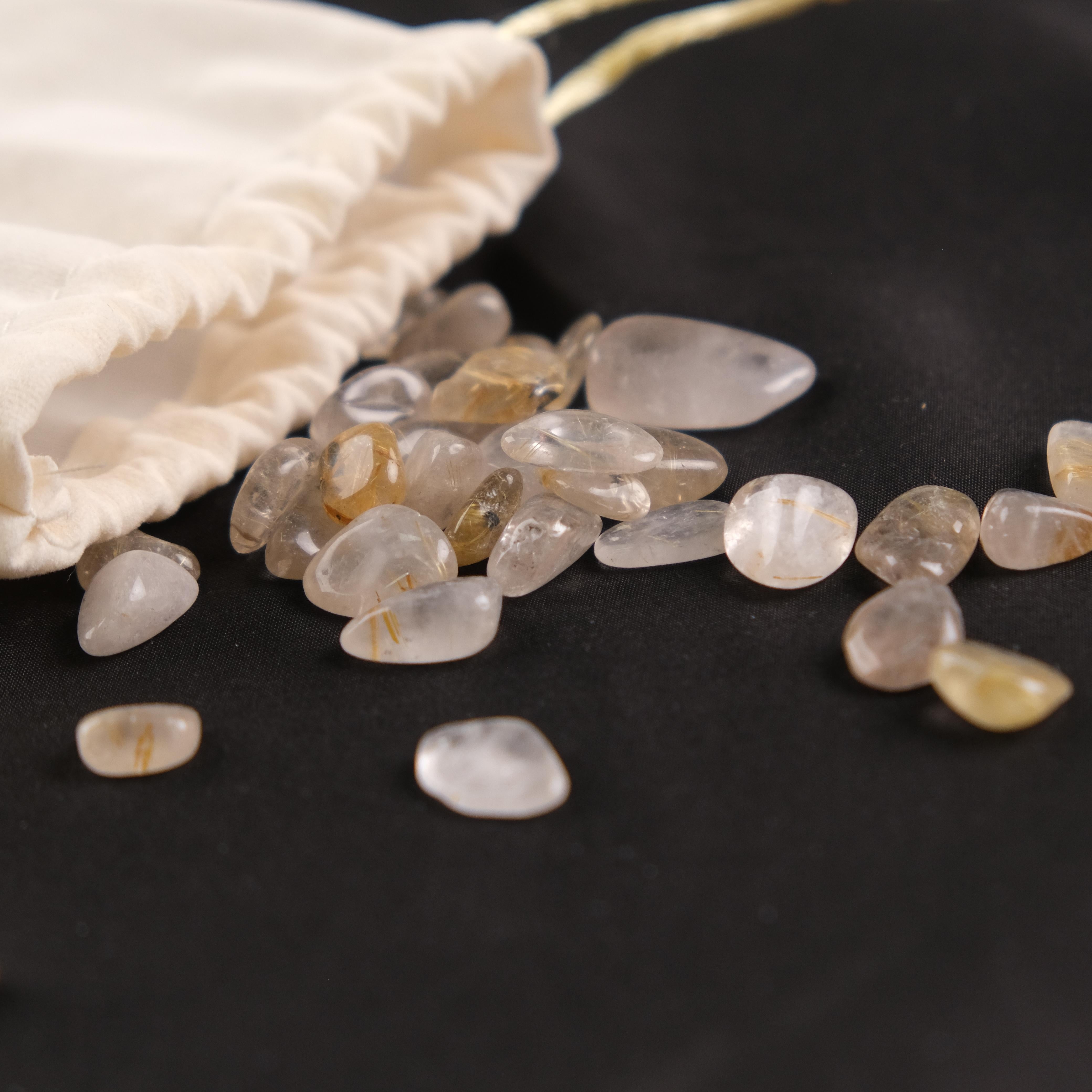 Rutilated Quartz Chips