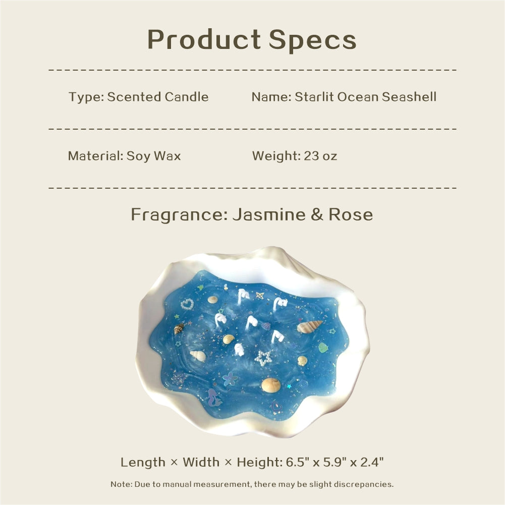 [Extra Large] Starlit Ocean Seashell Aromatherapy Scented Candle