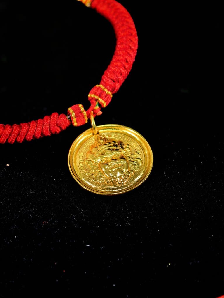Adjustable Feng Shui Lucky Charm Bracelet with Auspicious Pendant