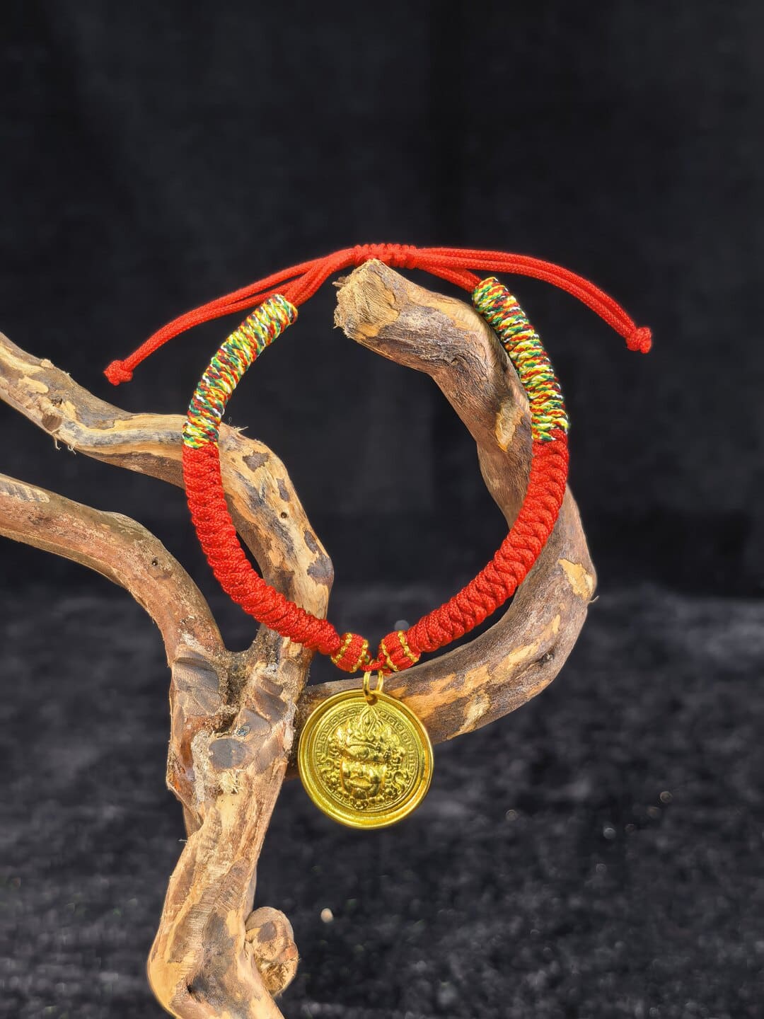 Adjustable Feng Shui Lucky Charm Bracelet with Auspicious Pendant