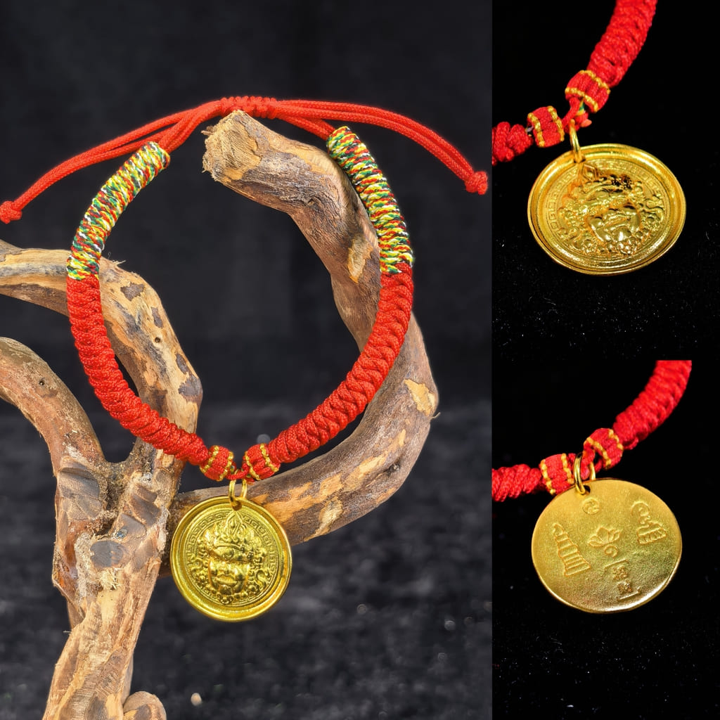 Adjustable Feng Shui Lucky Charm Bracelet with Auspicious Pendant