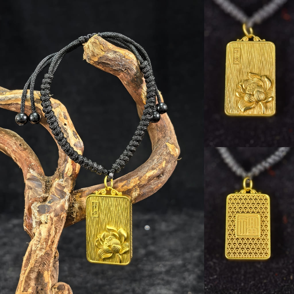 Adjustable Feng Shui Lucky Charm Bracelet with Auspicious Pendant