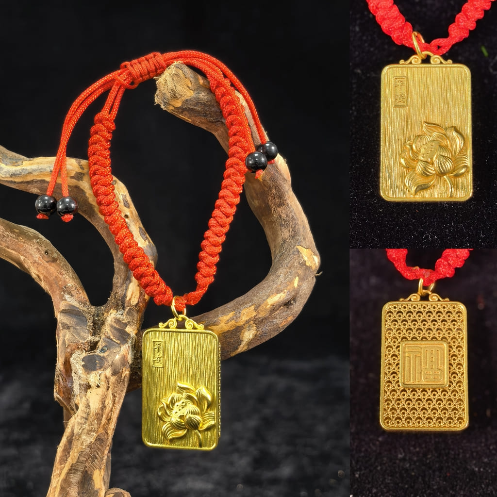 Adjustable Feng Shui Lucky Charm Bracelet with Auspicious Pendant