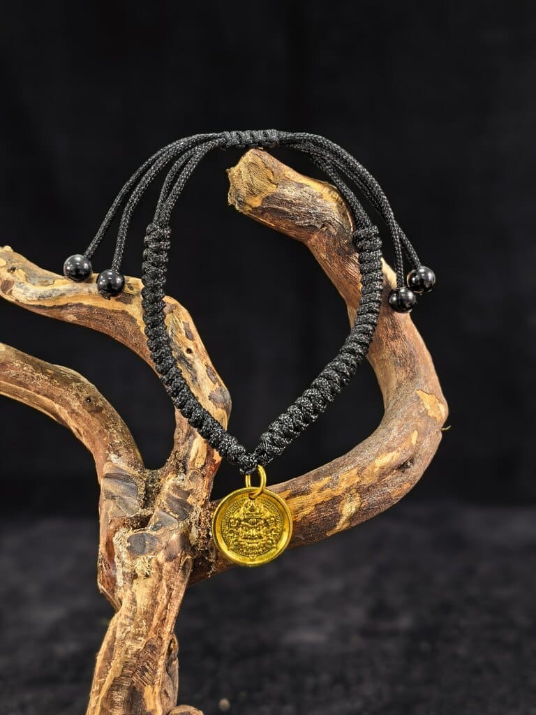 Adjustable Feng Shui Lucky Charm Bracelet with Auspicious Pendant