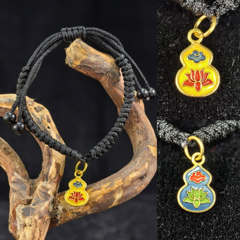 Adjustable Feng Shui Lucky Charm Bracelet with Auspicious Pendant