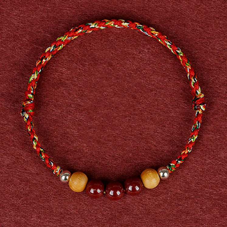 Bracelet à cordes rouges Guardian à cinq éléments