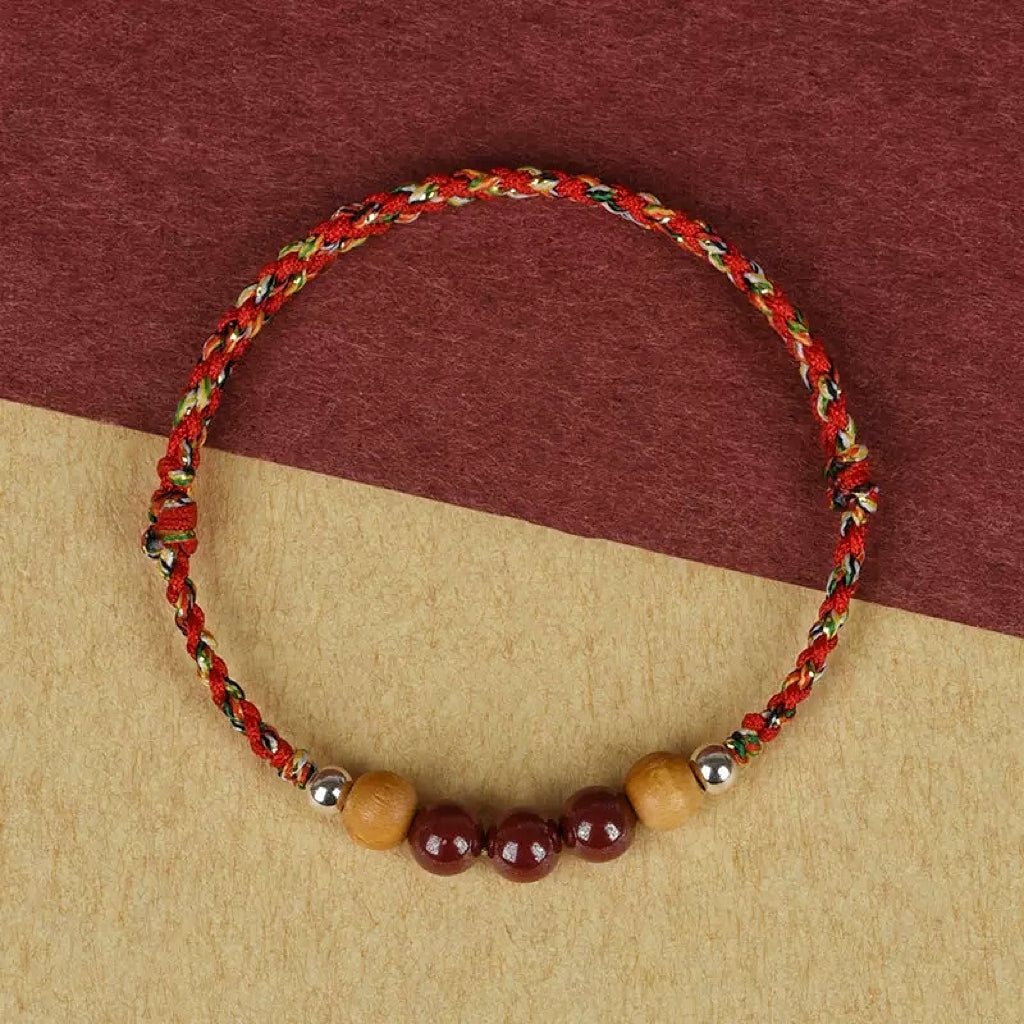 Bracelet à cordes rouges Guardian à cinq éléments