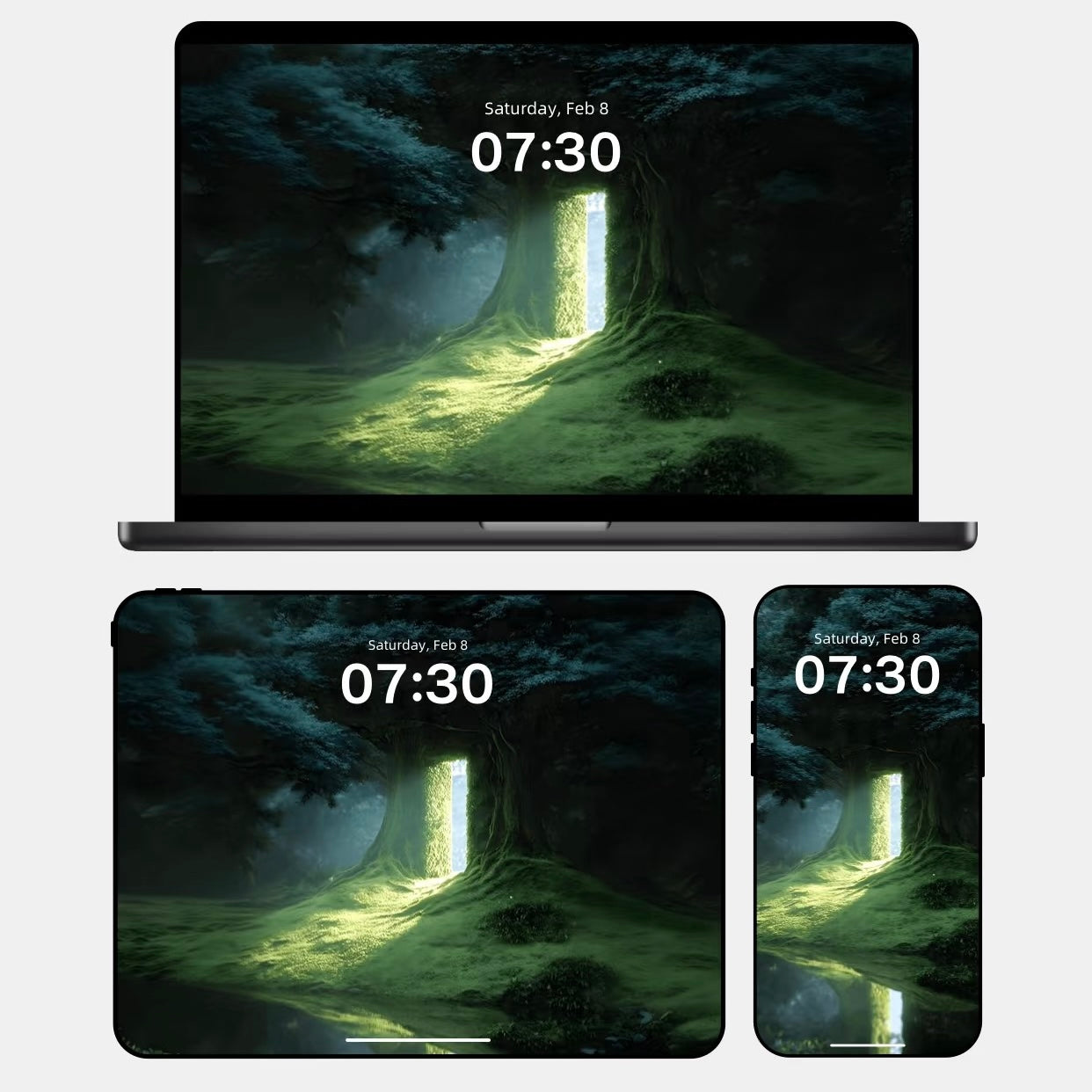 Papel de Parede HD Bosque Encantado [Elementos Água, Madeira e Terra]