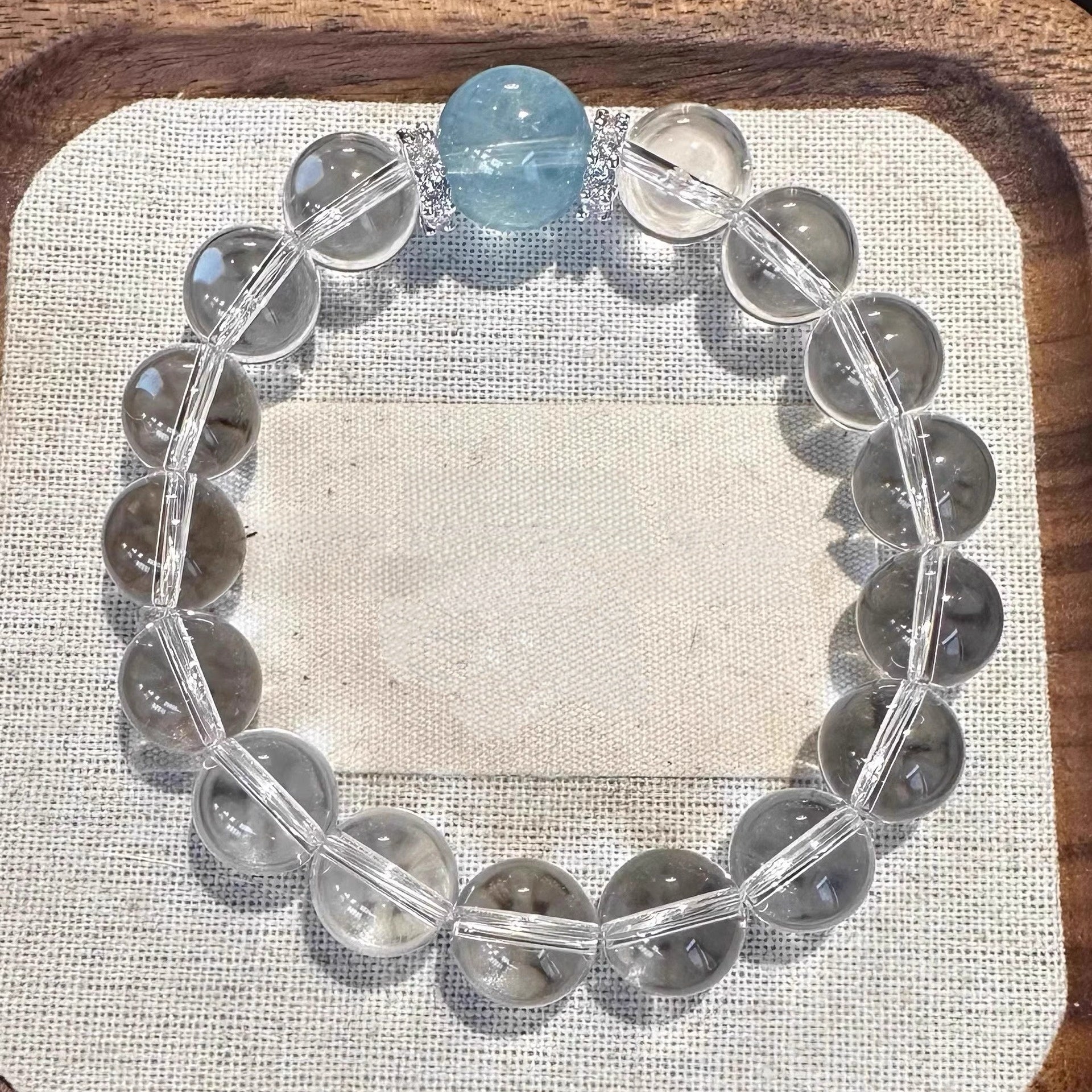 Water Element - Lunar Tide Aquamarine & Crystal Bracelet