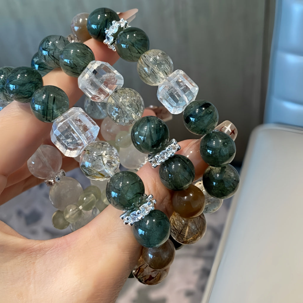 Wood Element - Chloris' Heirloom Verdant Agate Bracelet