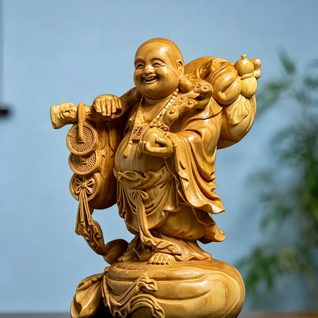 Standing Ruyi Laughing Buddha for desk and home display