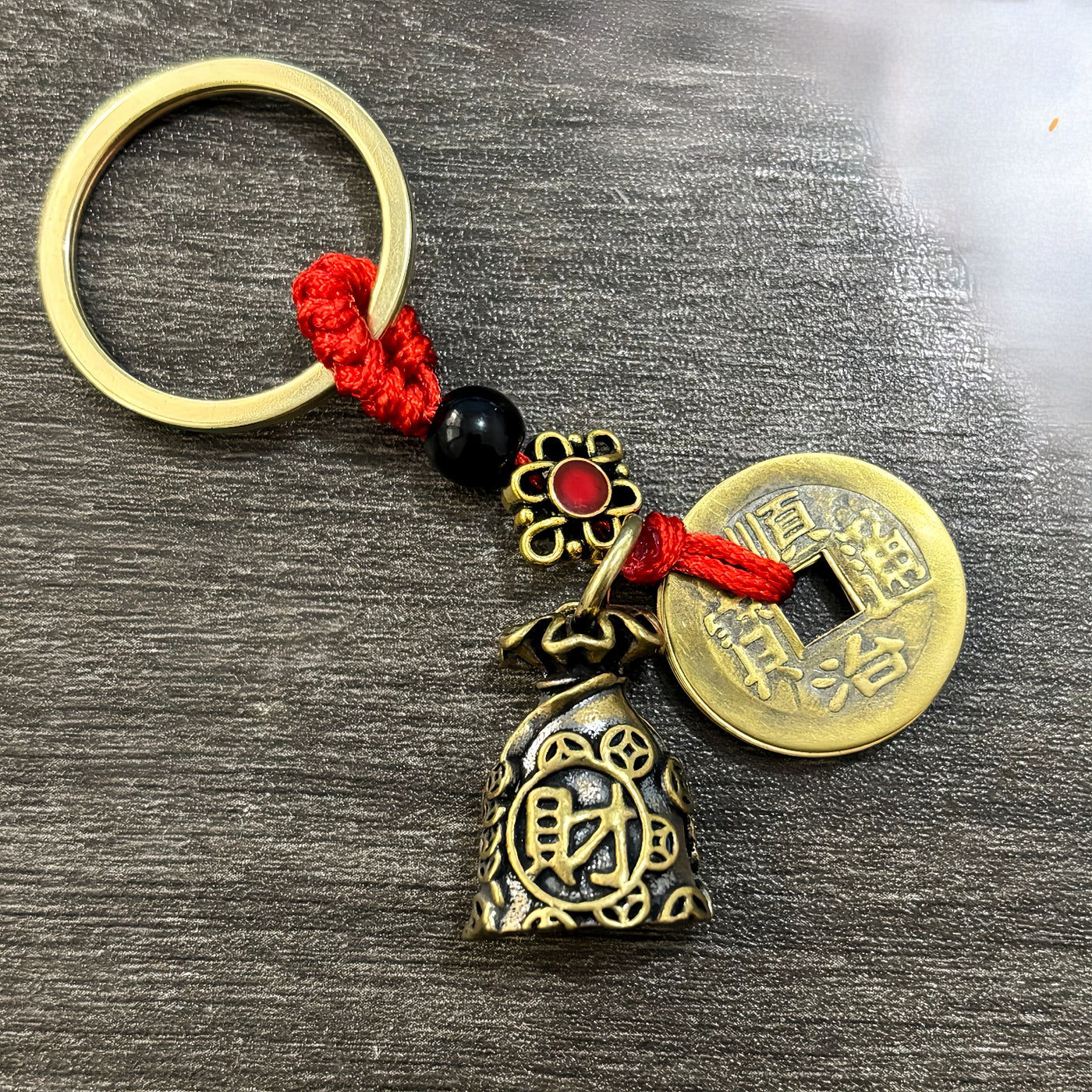 Male and Female Ice Obsidian Pixiu keychain variants