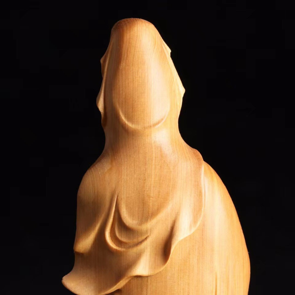 Guanyin Bodhisattva Wooden Statue for Compassion & Peace