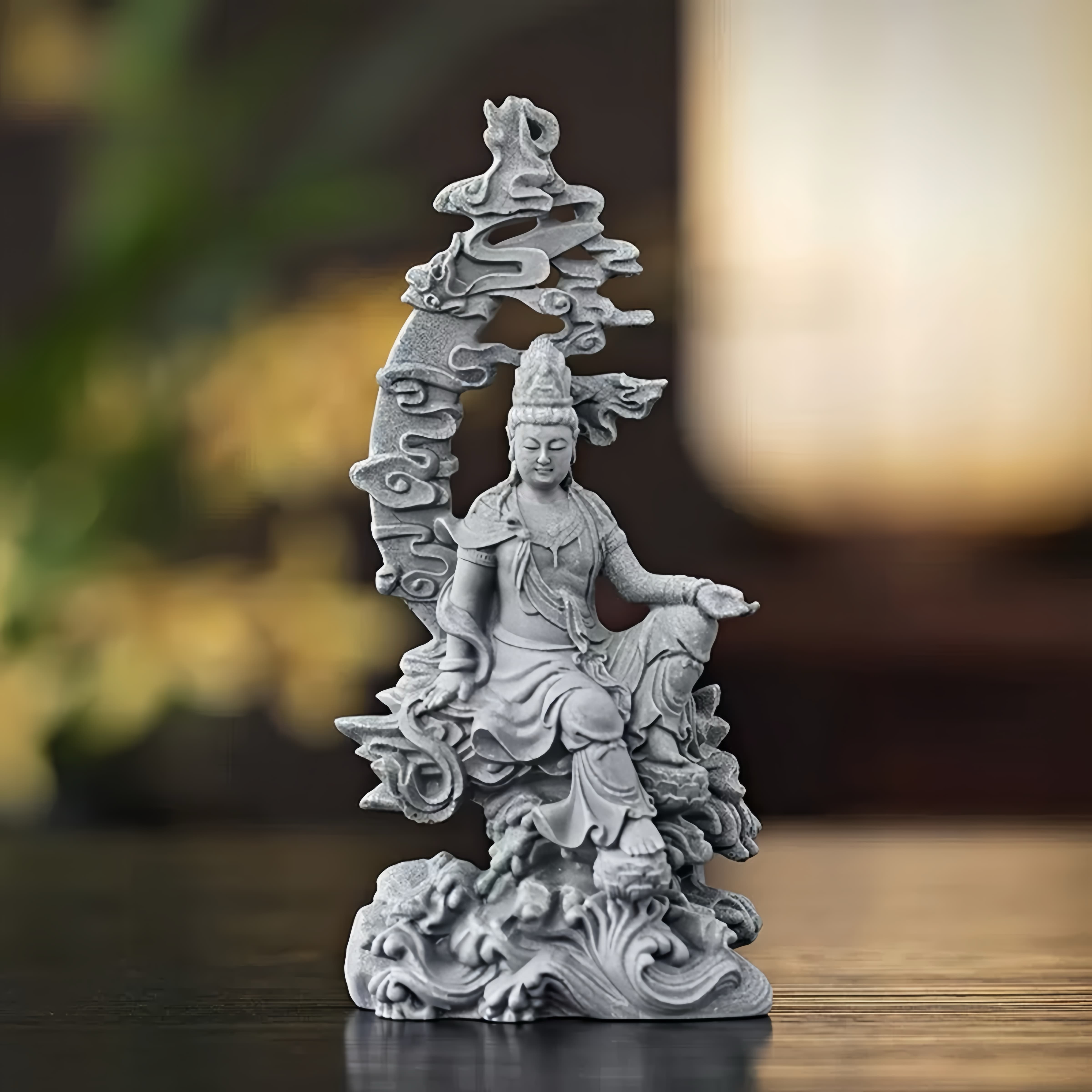 Stone Guanyin & Bodhisattva Statue Collection for Peace & Protection