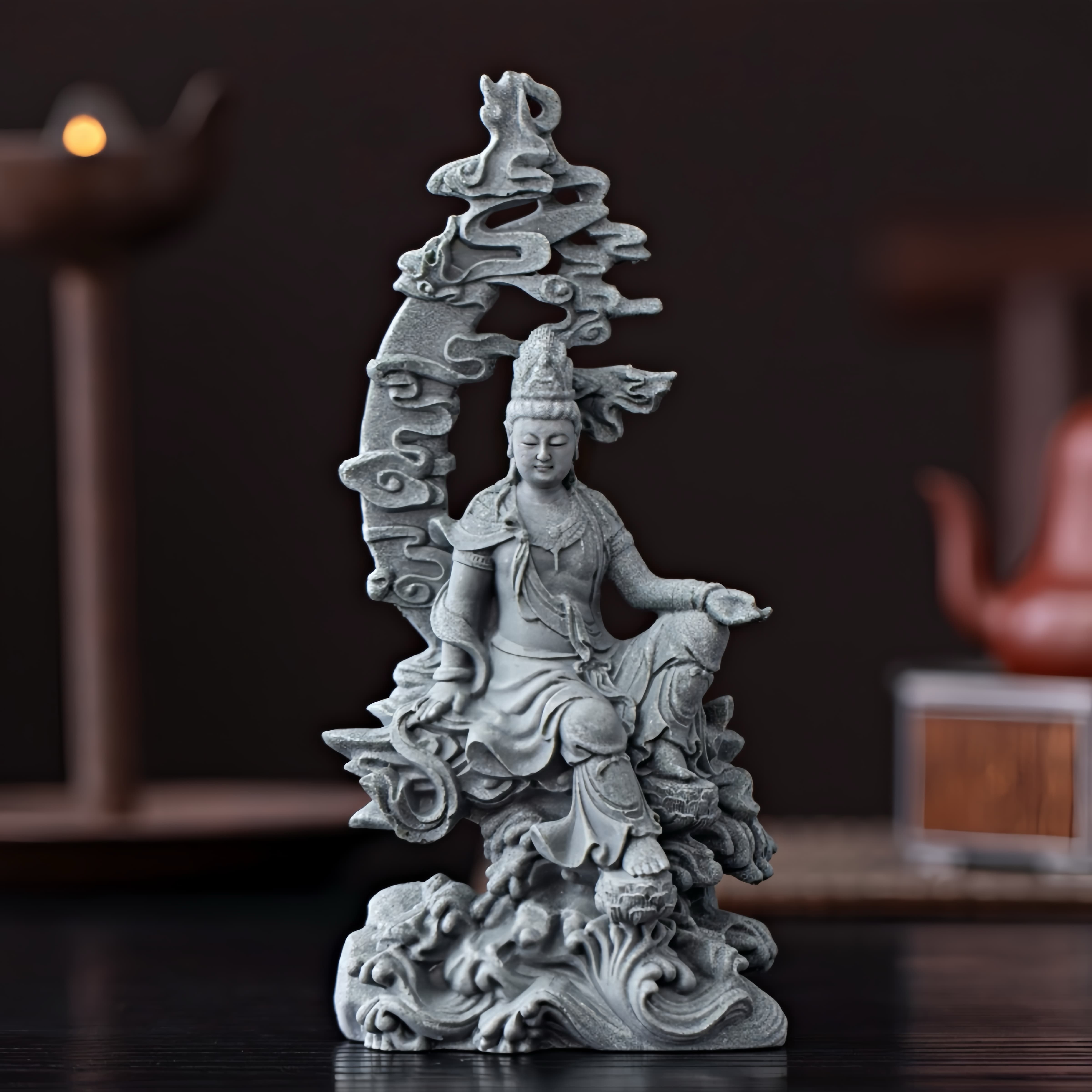 Stone Guanyin & Bodhisattva Statue Collection for Peace & Protection