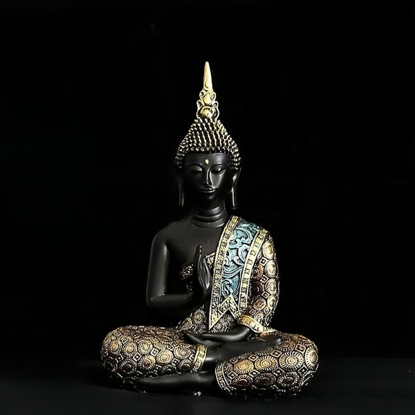 Thai Buddha Resin Statue for Peace, Blessings & Meditation Decor