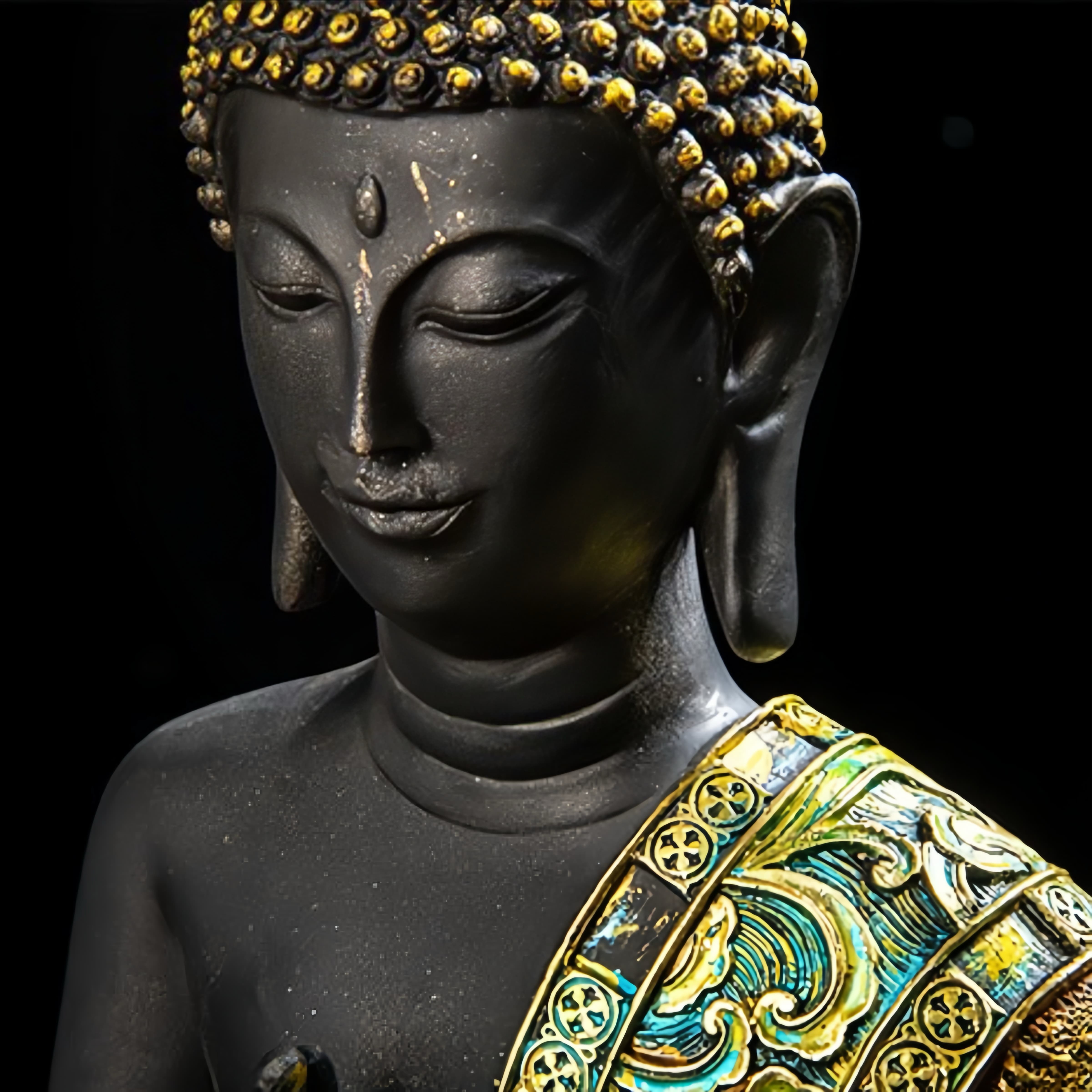Thai Buddha Resin Statue for Peace, Blessings & Meditation Decor