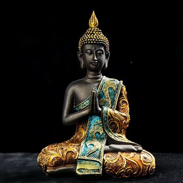Thai Buddha Resin Statue for Peace, Blessings & Meditation Decor