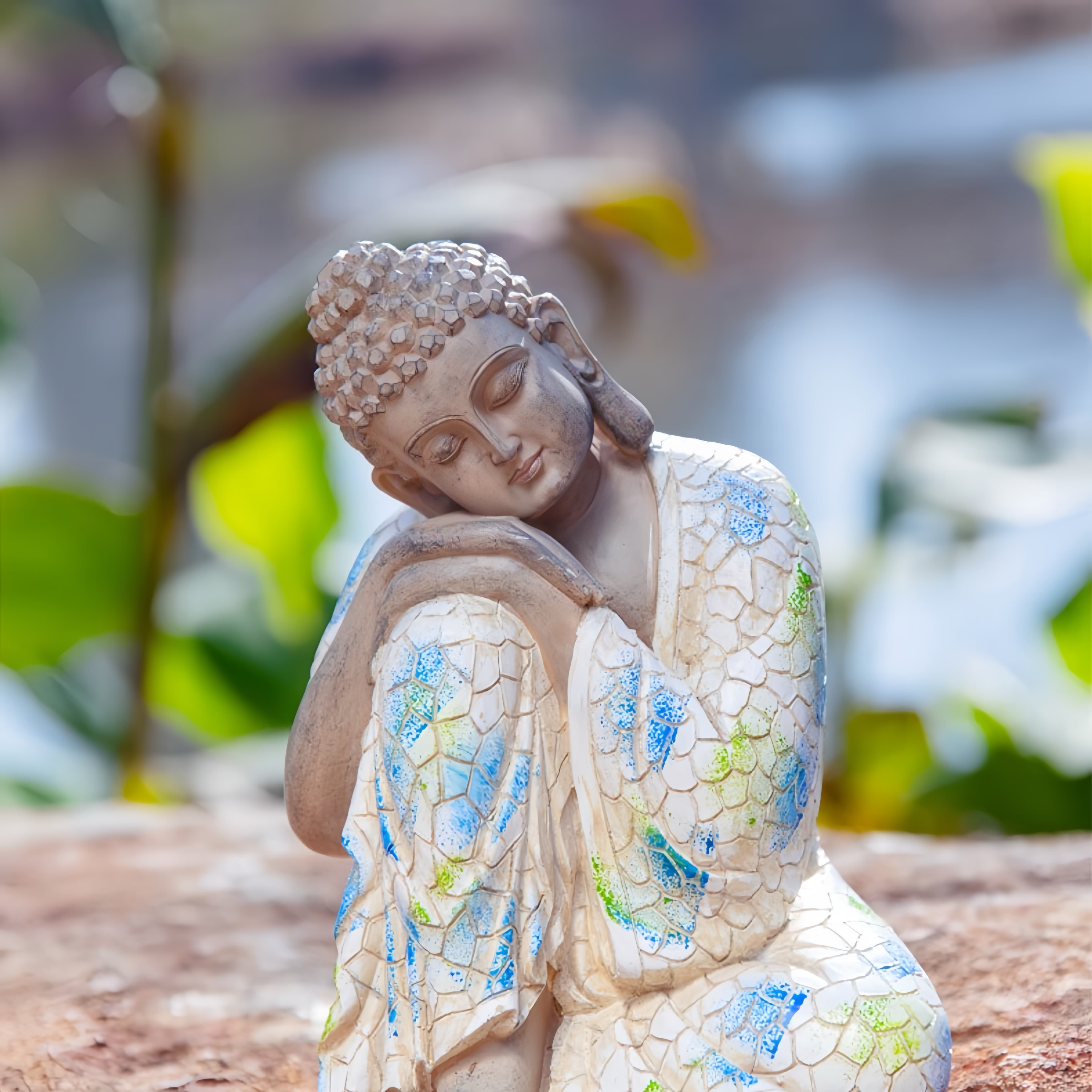 Zen Garden Buddha Statue for Peace, Calm & Meditation Decor